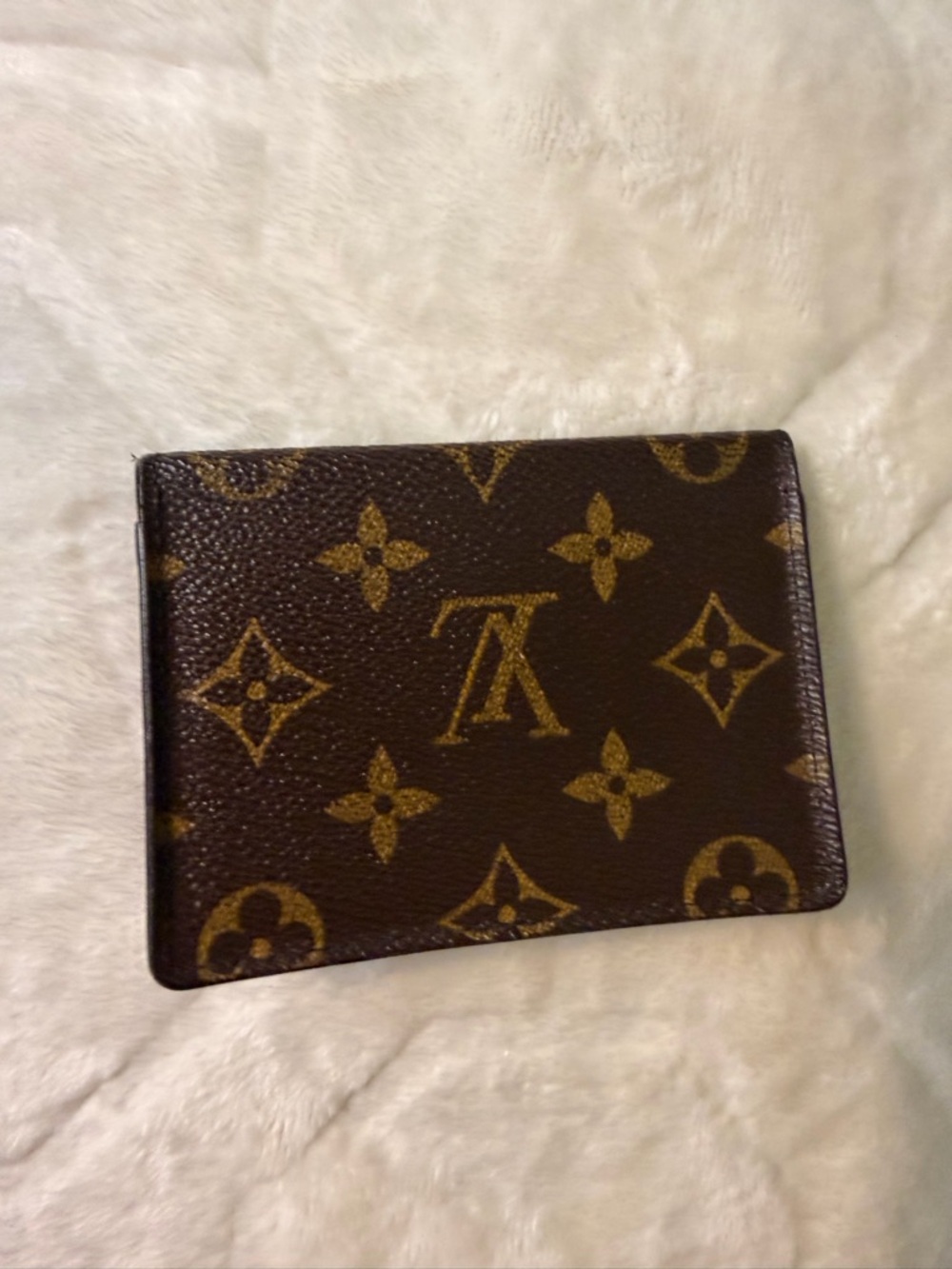 Louis Vuitton Monogram Canvas Card Case in Brown and Gold
